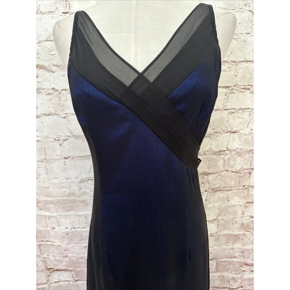 Rimini Womens 4 Sleeveless 100% Silk Cocktail Midi Dress Sheer Layered Tiers - Picture 5 of 11